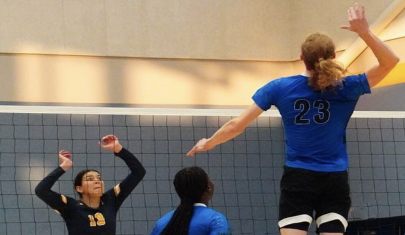 Lazuli Clark competing on KIPP Academy Lynn’s girls’ high-school volleyball team. 