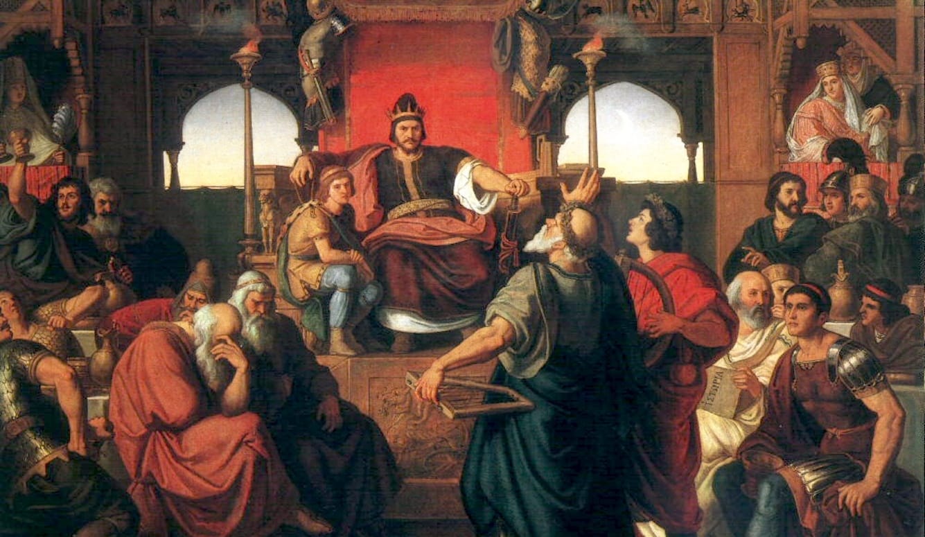 Feast of Attila, by Hungarian painter Mór Than (1828–99). 