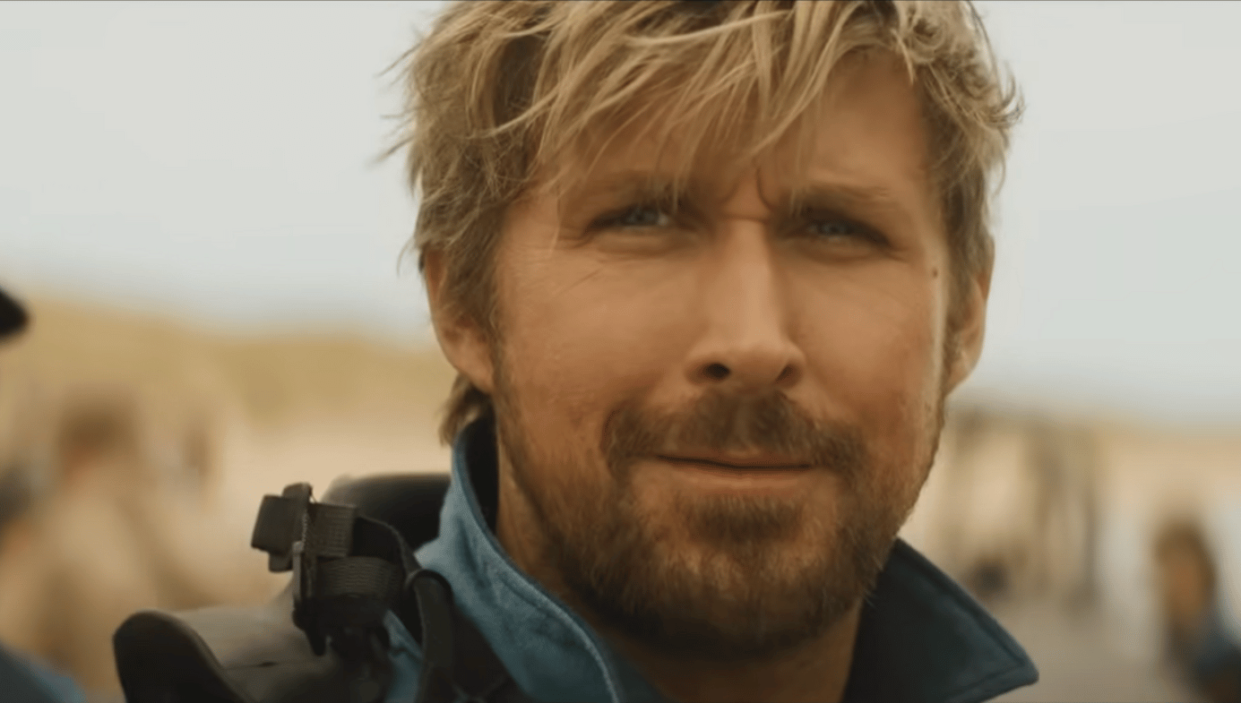 A still of Ryan Gosling in The Fall Guy trailer. 
