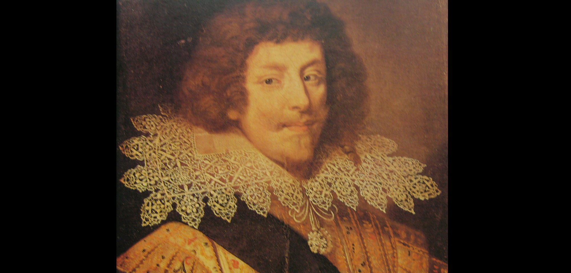 A portrait of Henri de Montmorency, head and shoulders, wearing a lace ruff