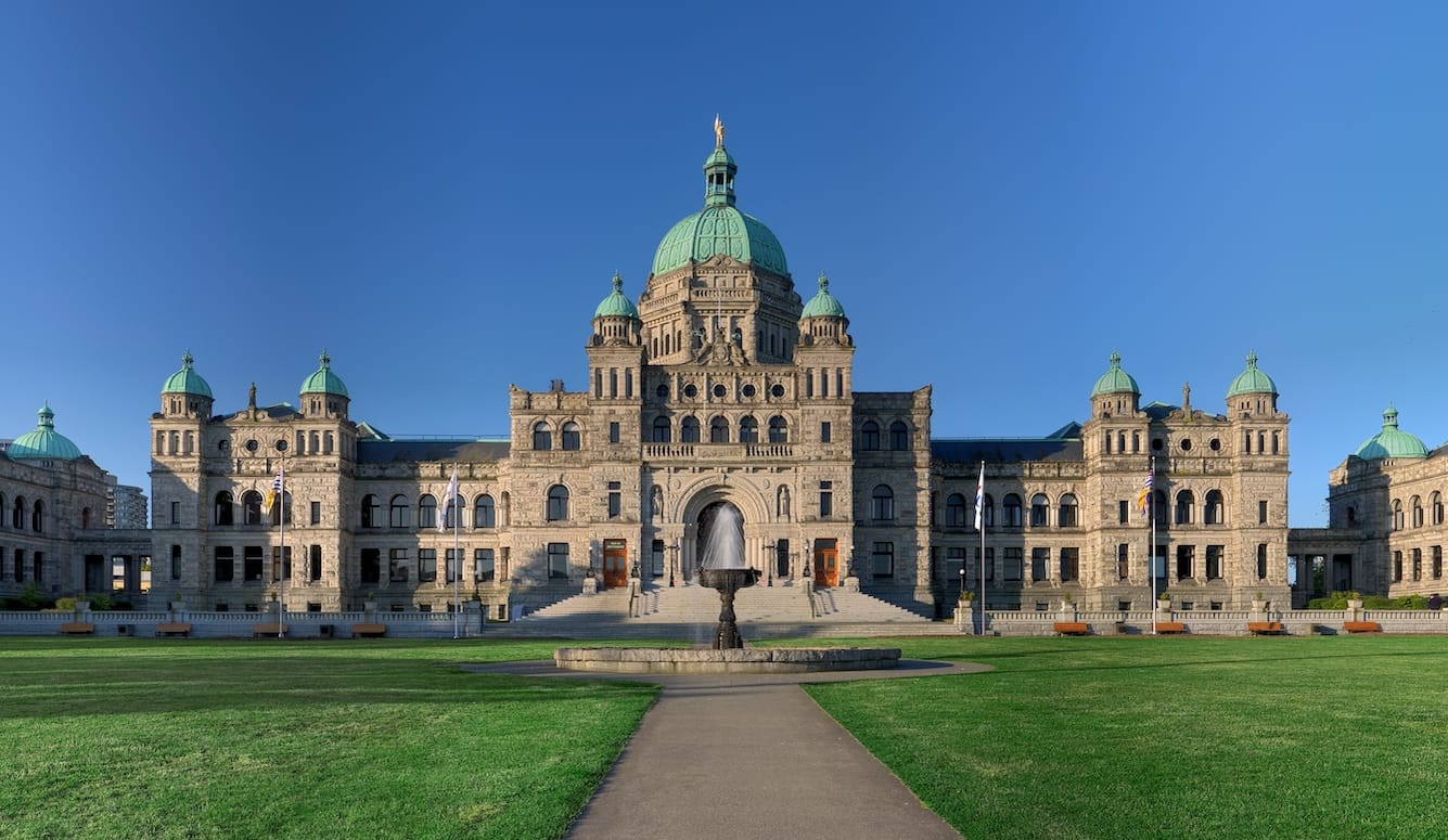 The British Columbia Parliament Buildings in Victoria, British Columbia