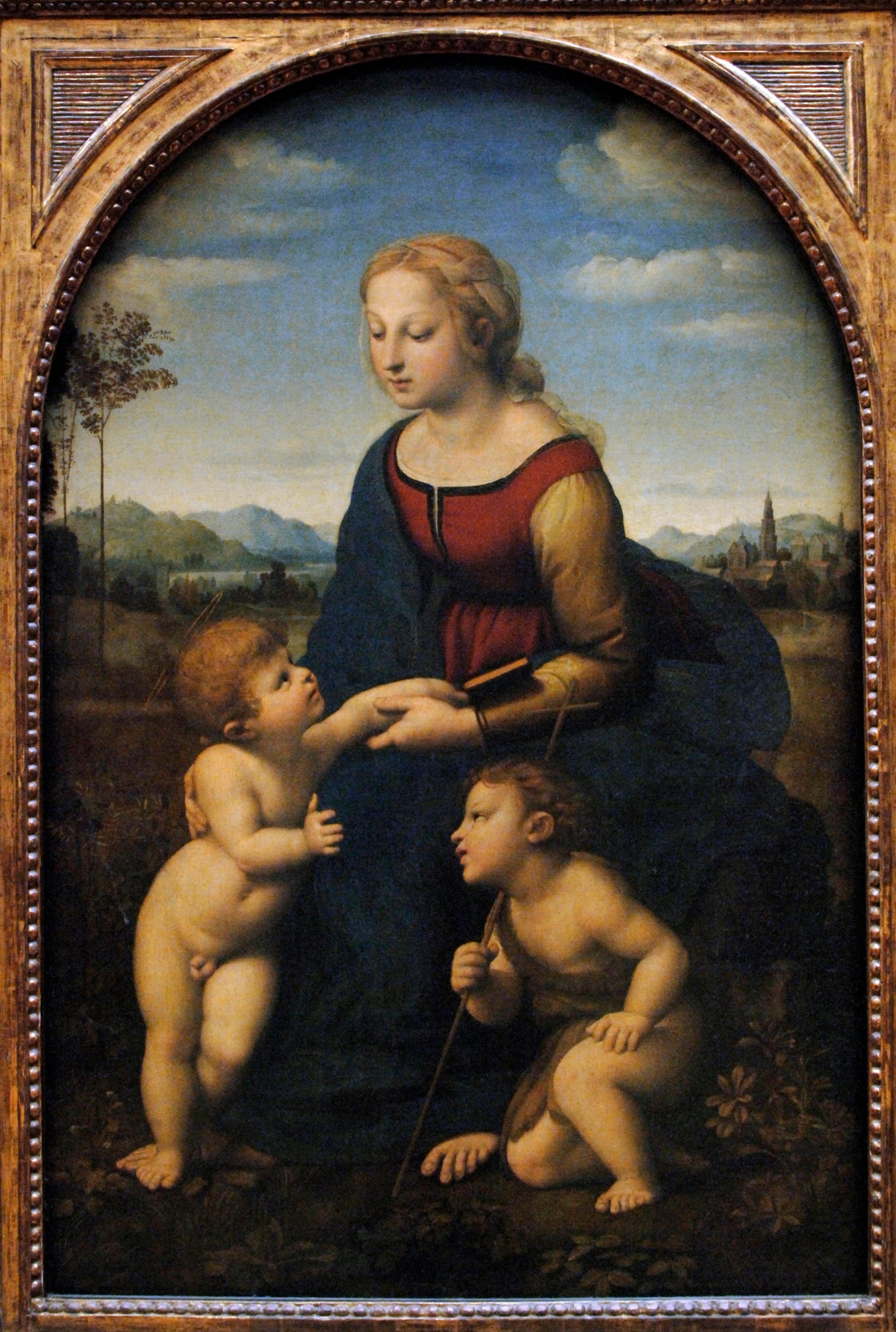 Raphael (1483-1520). La Belle Jardiniere or Madonna and Child with Saint John the Baptist. 