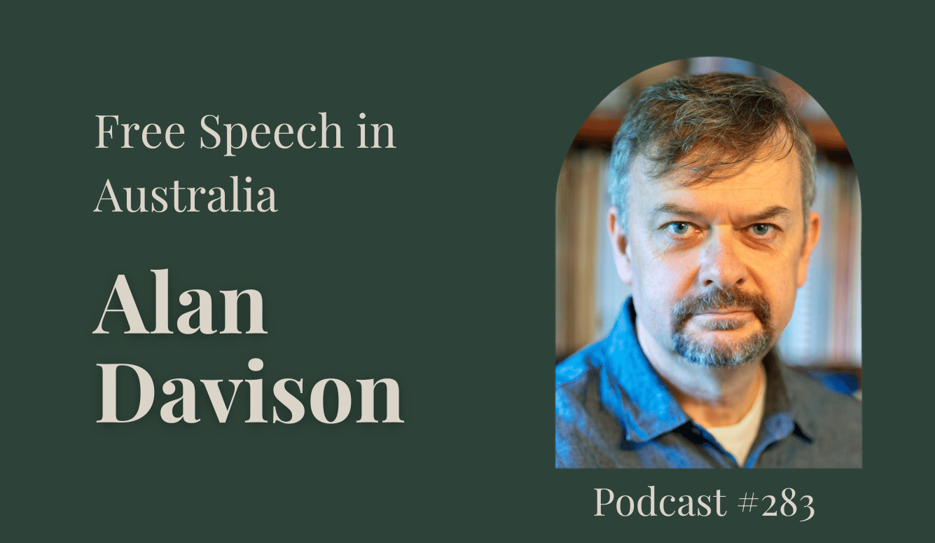 Alan Davison is a white man with blue eyes.