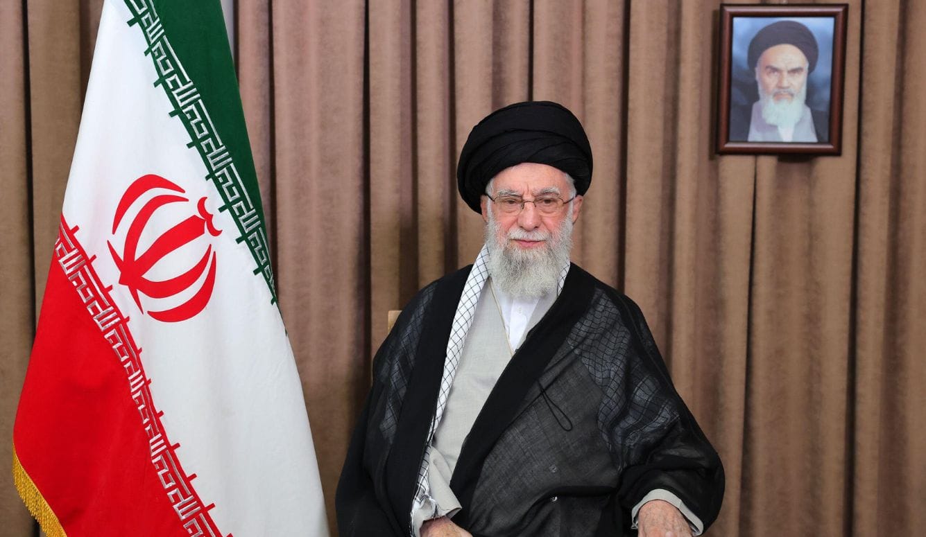  Iranian Supreme Leader Ayatollah Ali Khamenei delivers a televised speech in Tehran. 