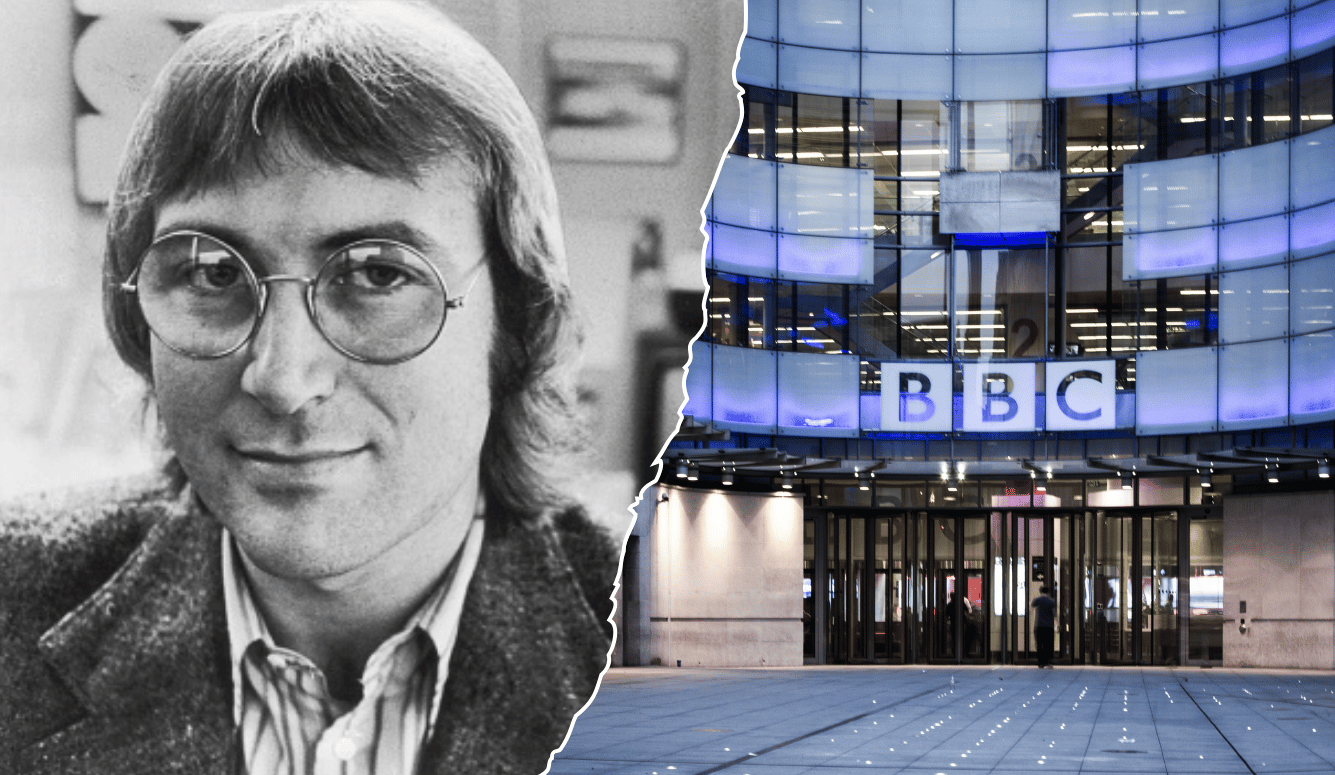 Former BBC Director, John Birt, in 1975, BBC Broadcasting House. Getty/Wikimedia Commons