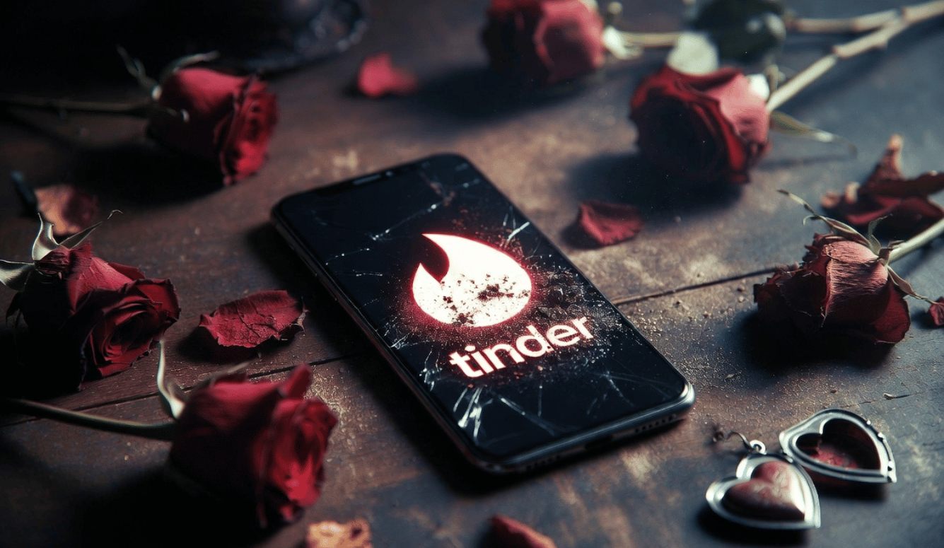 this is so much better, thank you. but i prefer it to show more "death" idea than broken phone. maybe tinder on a tombstone?