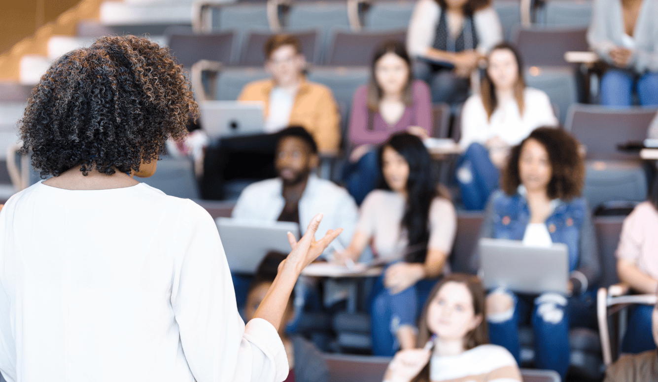 Teacher teaching a class
