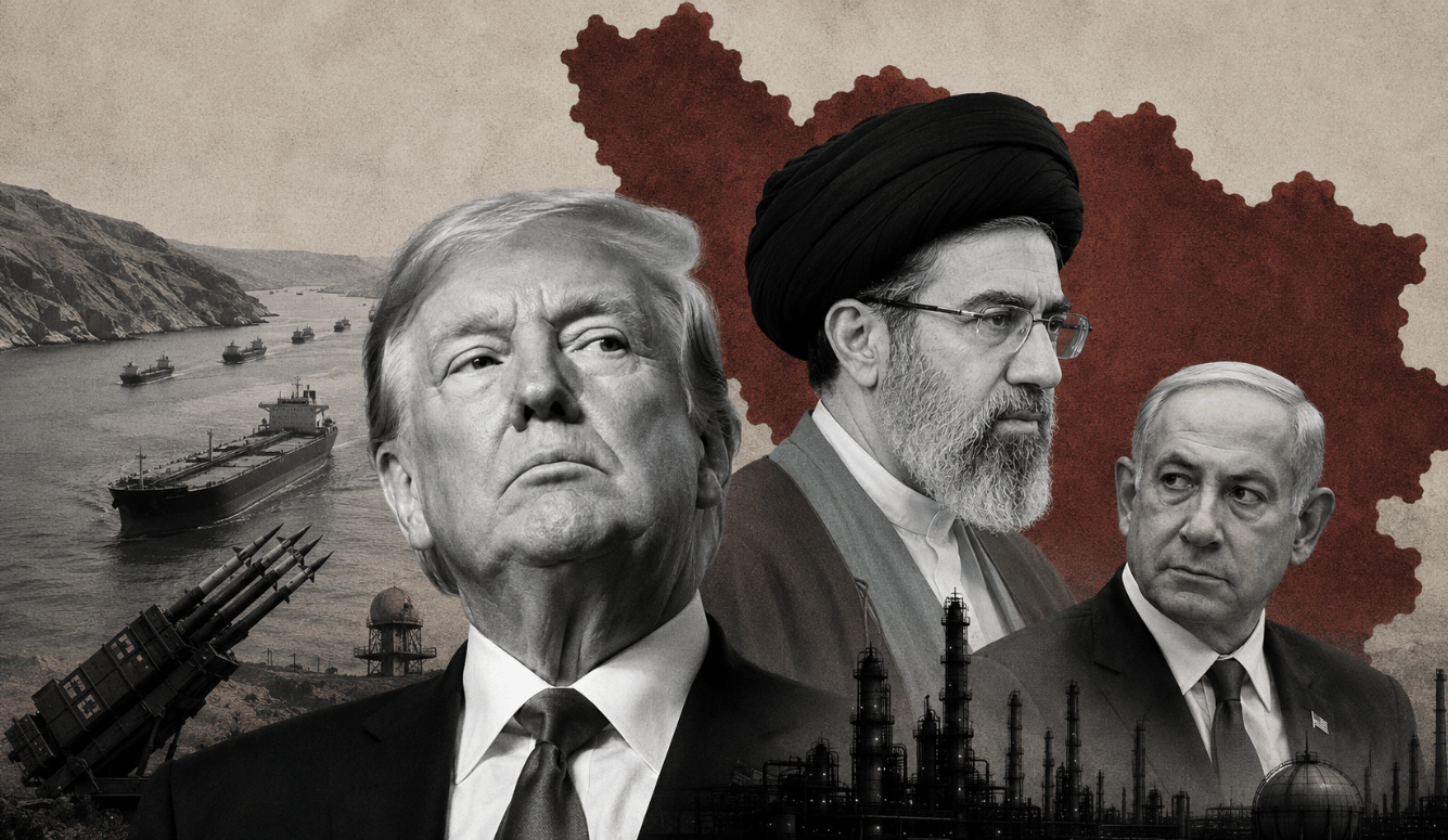 Trump, Iran’s new supreme leader, and Netanyahu before oil facilities, missiles, and shipping in the Strait of Hormuz.